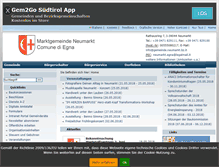 Tablet Screenshot of comune.egna.bz.it